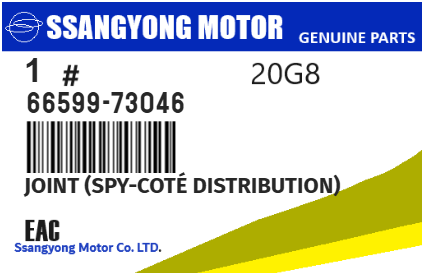 SSANGYONG - 66599-73046 Joint (spy-coté distribution)