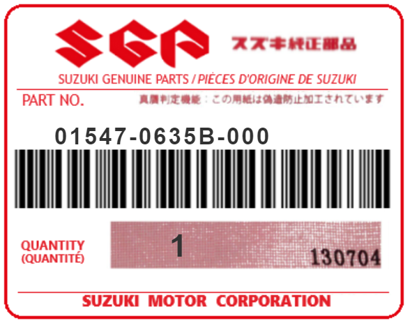 SUZUKI - 01547-0635B BOULON