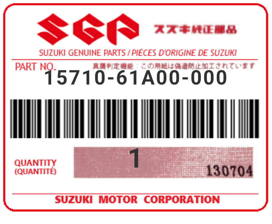 SUZUKI - 15710-61A00 INJECTEUR