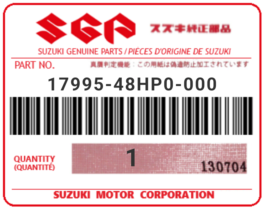 SUZUKI - 17995-48HP0 ETIQUETTE