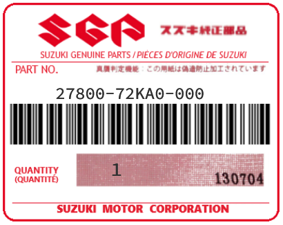 SUZUKI - 27800-72KA0 ARBRE