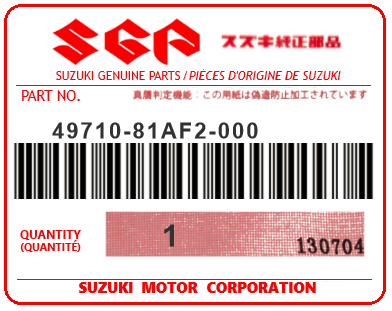 SUZUKI - 49710-81AF2 BRACKET. PEDAL