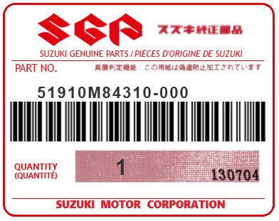 SUZUKI - 51910M84310 VALVE.PROPORT. MARUTI 800
