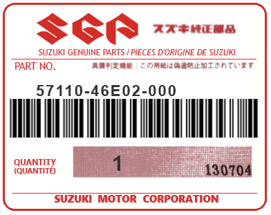 SUZUKI - 57110-46E02 POIGNEE,ACC+L+RER