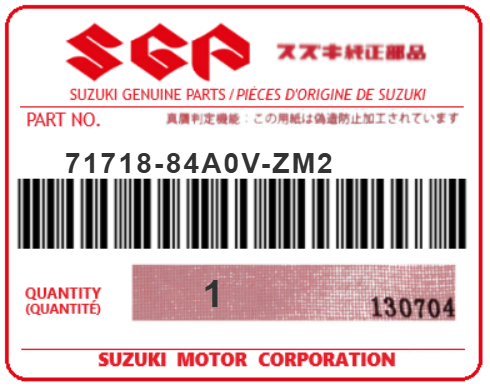 SUZUKI - 71718-84A0V-ZM2 GRILLE (pc-av-centrale)