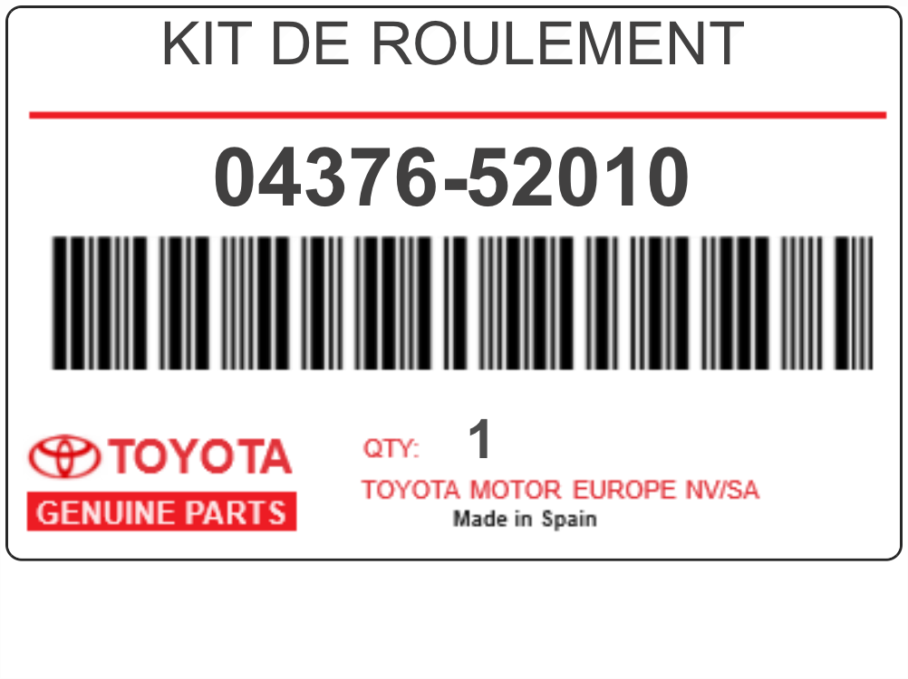 TOYOTA - 04376-52010 KIT DE ROULEMENT