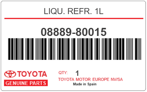 TOYOTA - 08889-80015 LIQU. REFR. 1L