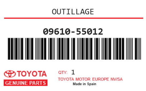 TOYOTA - 09610-55012 OUTILLAGE