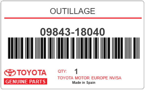 TOYOTA - 09843-18040 OUTILLAGE