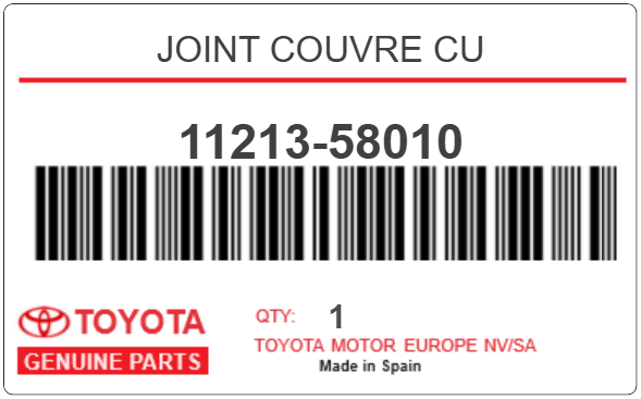 TOYOTA - 11213-58010 JOINT COUVRE CU