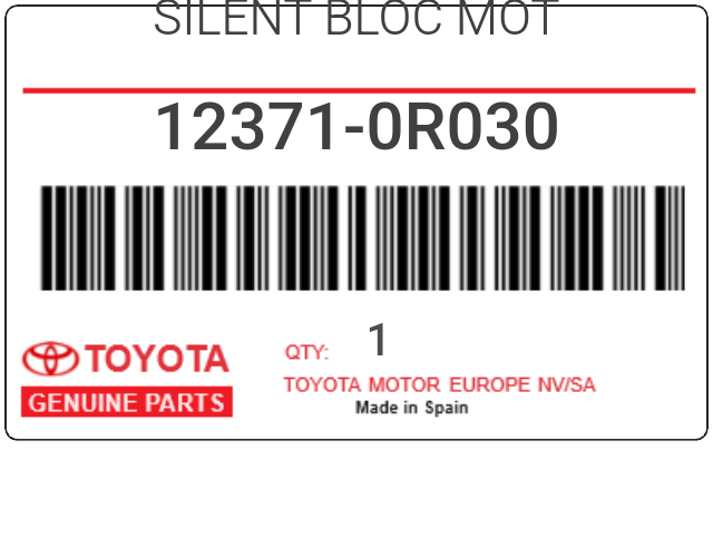 TOYOTA - 12371-0R030 SILENT BLOC MOTEUR
