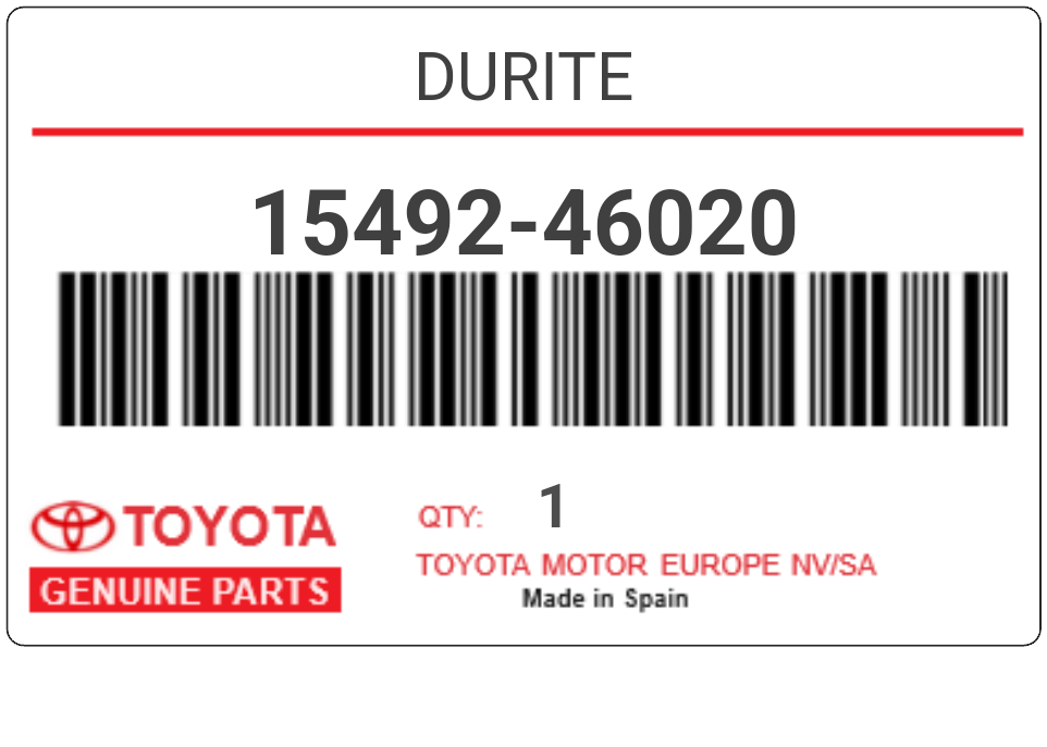 TOYOTA - 15492-46020 DURITE