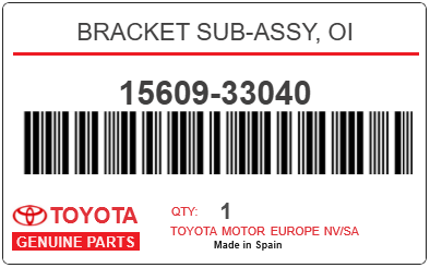 TOYOTA - 15609-33040 BRACKET SUB-ASSY, OI