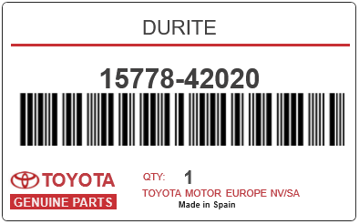 TOYOTA - 15778-42020 DURITE