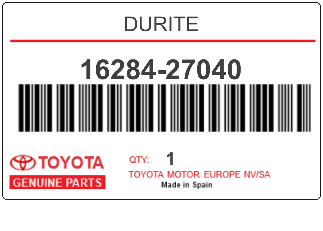 TOYOTA - 16284-27040 DURITE