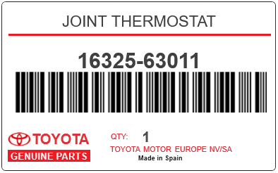 TOYOTA - 16325-63011 JOINT THERMOSTAT