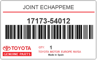 TOYOTA - 17173-54012 JOINT ECHAPPEME