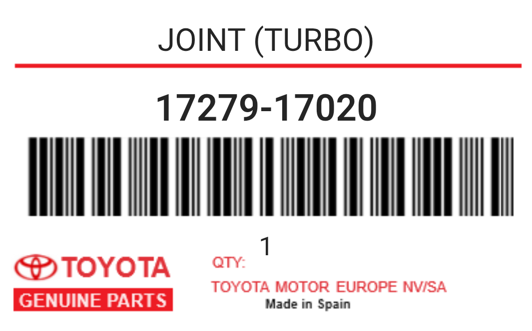 TOYOTA - 17279-17020 JOINT (turbo)