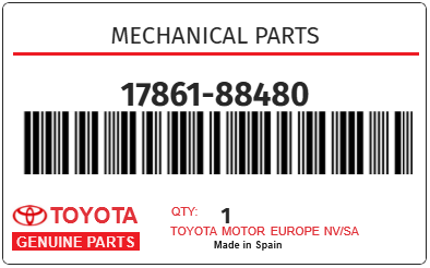 TOYOTA - 17861-88480 PIECES MECANIQU