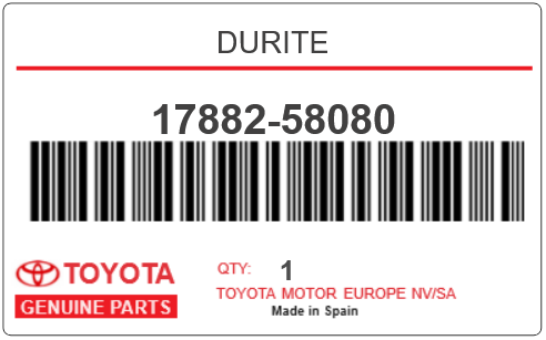 TOYOTA - 17882-58080 DURITE