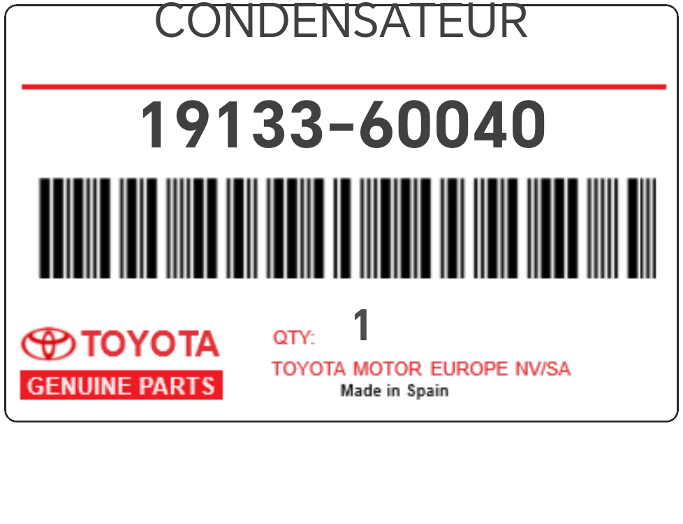TOYOTA - 19133-60040 CONDENSATEUR