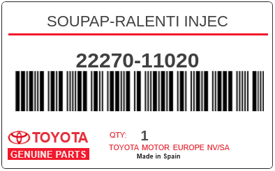 TOYOTA - 22270-11020 SOUPAP-RALENTI INJEC