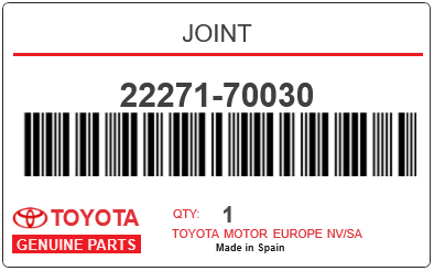 TOYOTA - 22271-70030 JOINT