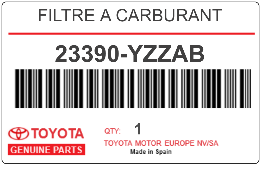 TOYOTA - 23390-YZZAB FILTRE A CARBURANT