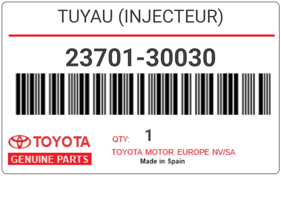 TOYOTA - 23701-30030 TUYAU (injecteur)