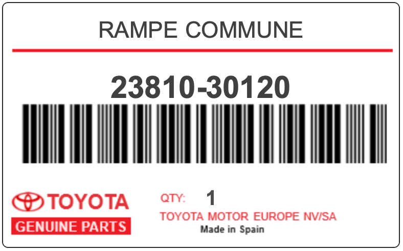 TOYOTA - 23810-30120 RAMPE COMMUNE