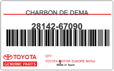 TOYOTA - 28142-67090 CHARBON DE DEMA
