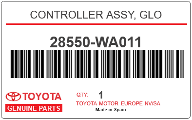 TOYOTA - 28550-WA011 CONTROLLER ASSY, GLO