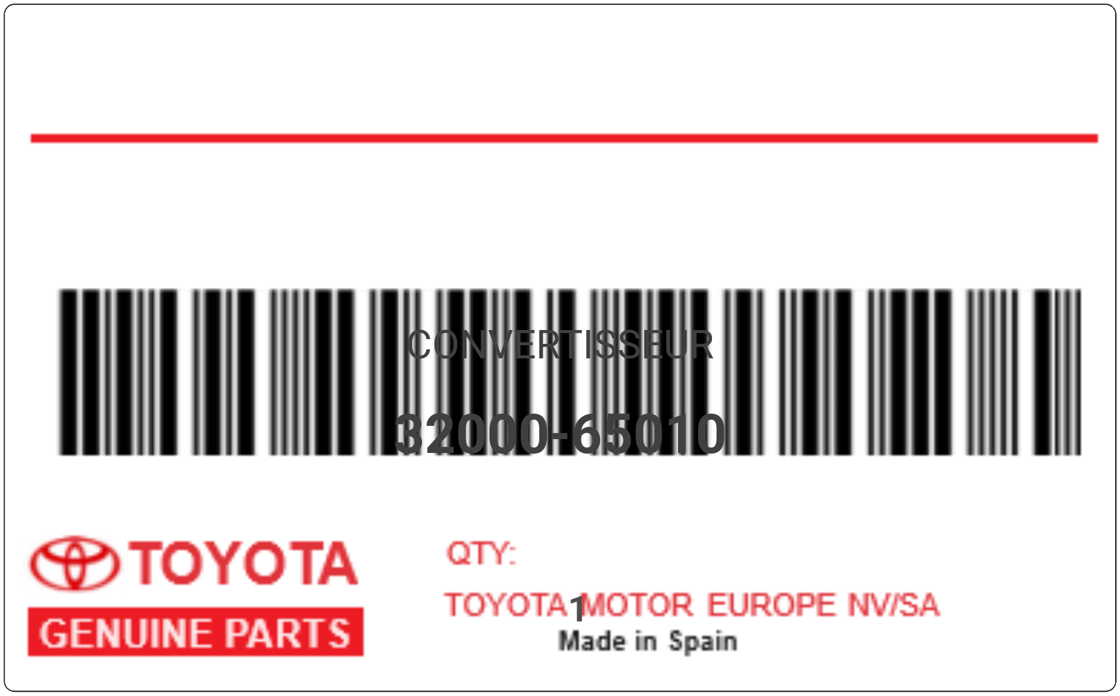 TOYOTA - 32000-65010 CONVERTISSEUR