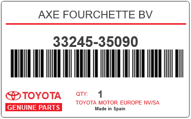 TOYOTA - 33245-35090 AXE FOURCHETTE BV