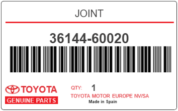 TOYOTA - 36144-60020 JOINT