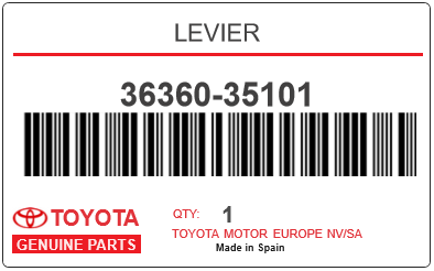 TOYOTA - 36360-35101 LEVIER