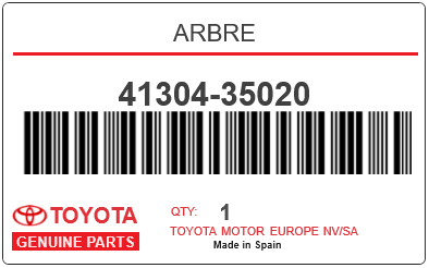 TOYOTA - 41304-35020 ARBRE