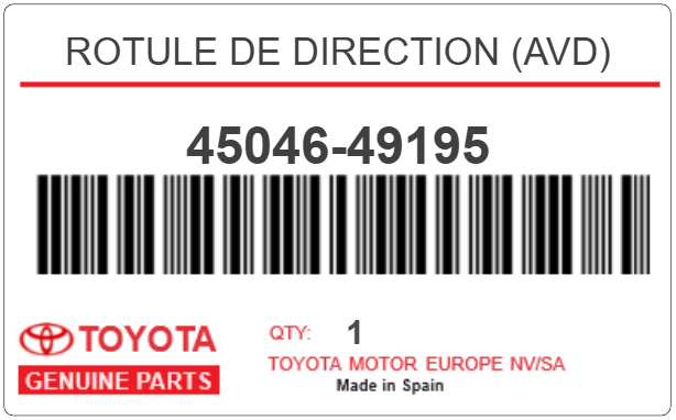 TOYOTA - 45046-49195 ROTULE DE DIRECTION (avd)