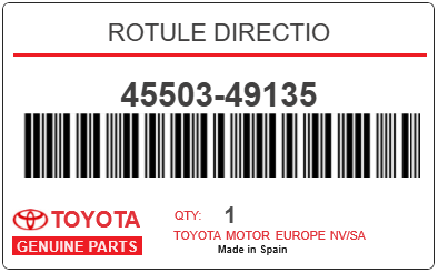 TOYOTA - 45503-49135 ROTULE DIRECTIO