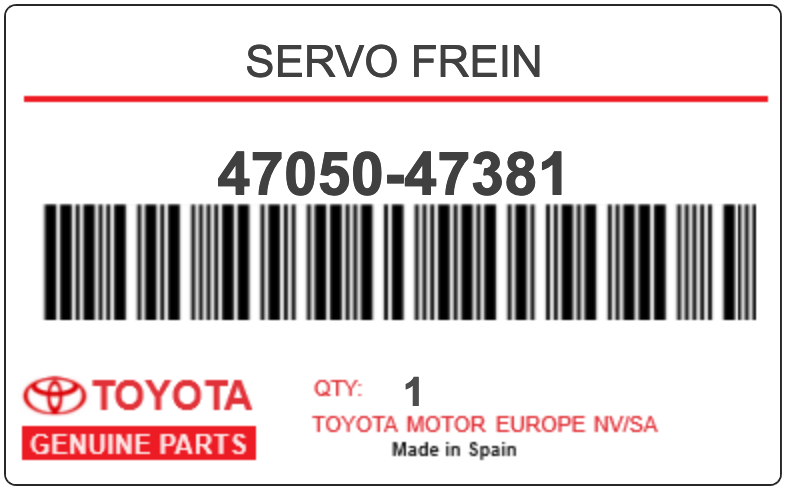 TOYOTA - 47050-47381 SERVO FREIN