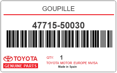 TOYOTA - 47715-50030 GOUPILLE