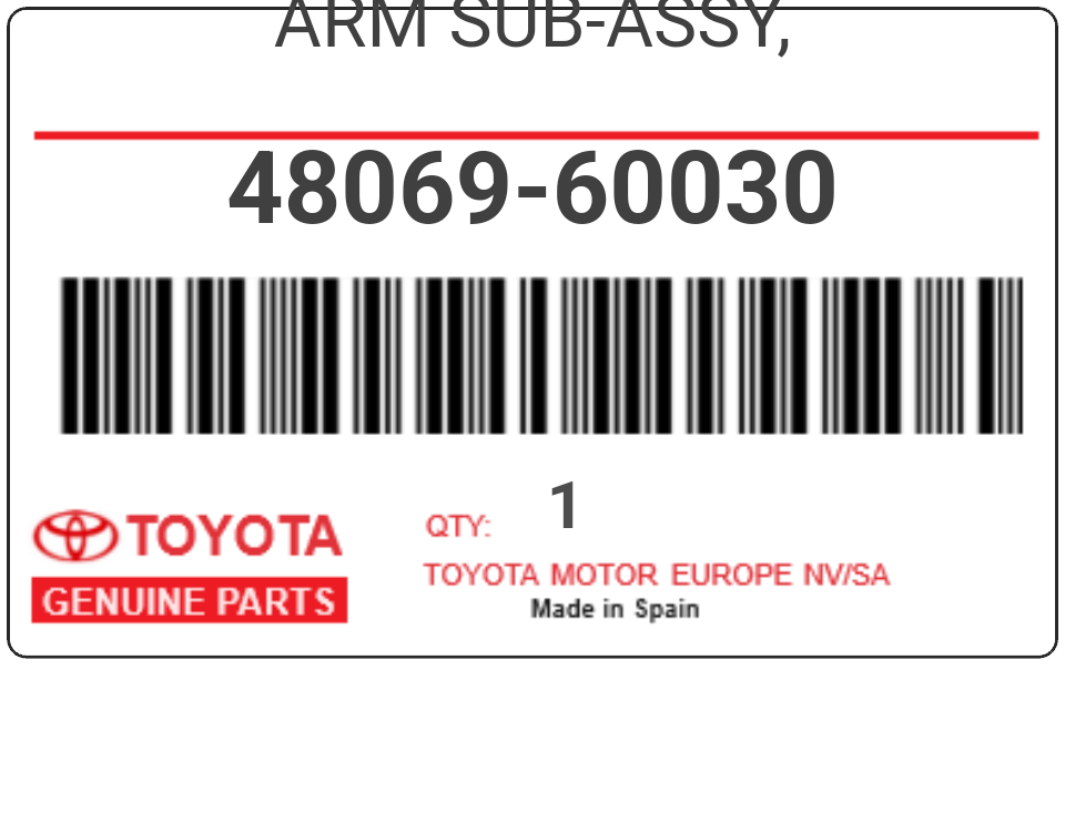 TOYOTA - 48069-60030 ARM SUB-ASSY,