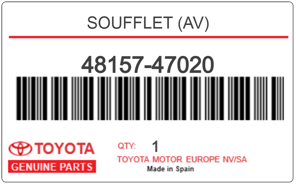 TOYOTA - 48157-47020 SOUFFLET (av)