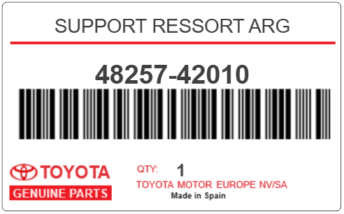 TOYOTA - 48257-42010 SUPPORT RESSORT ARG