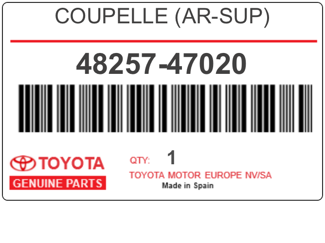 TOYOTA - 48257-47020 COUPELLE (ar-sup)