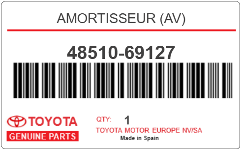 TOYOTA - 48510-69127 AMORTISSEUR (av)