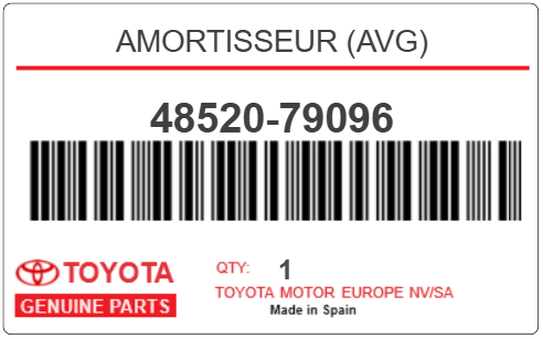 TOYOTA - 48520-79096 AMORTISSEUR (avg)