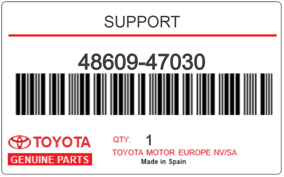 TOYOTA - 48609-47030 SUPPORT