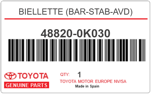 TOYOTA - 48820-0K030 BIELLETTE (bar-stab-avd)
