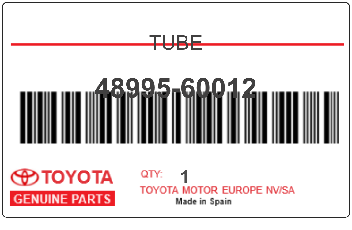 TOYOTA - 48995-60012 TUBE